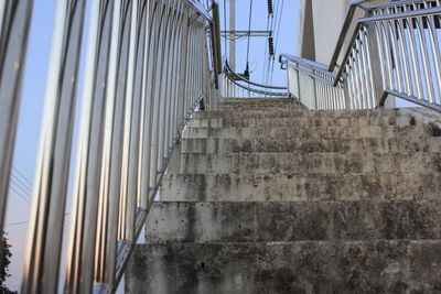 Low angle view of staircase on building