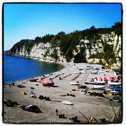 People enjoying at beach