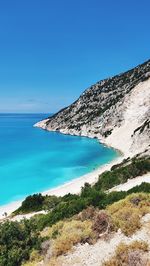 Myrtos beach on kefalonia island