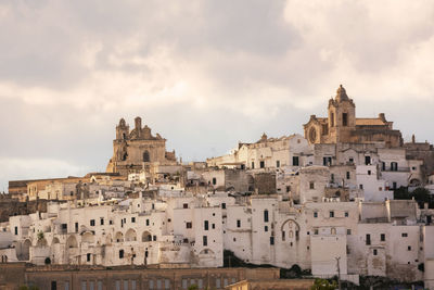 View of old town against sky