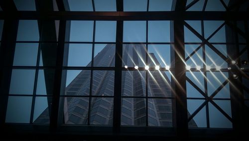 Low angle view of modern building against sky