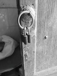 Close-up of wooden door