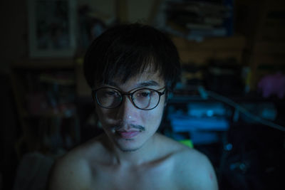 Portrait of shirtless boy