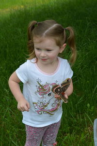 Beautiful, both girl and moth 