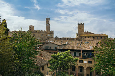 The medieval architecture of the tuscan city of volterra.