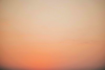 Low angle view of orange sky