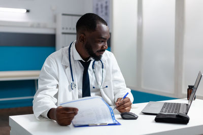 Doctor working at clinic