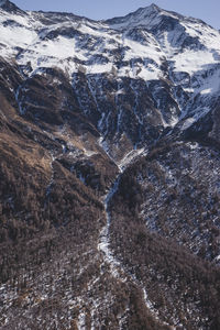 Scenic view of snowcapped mountains