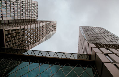 Low angle view of skyscraper against sky