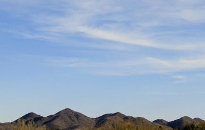 Low angle view of mountain against sky