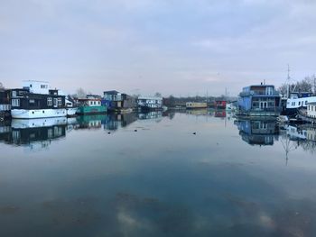 Reflection of buildings in water