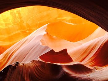 Close-up of rock formations in desert