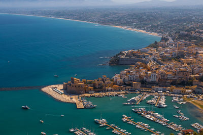 Landscape of a splendid sicilian seaside village with its charming little port