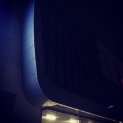 Low angle view of illuminated building