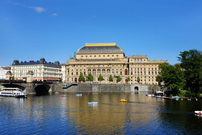 View of historical building against blue sky