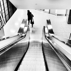 People on escalator