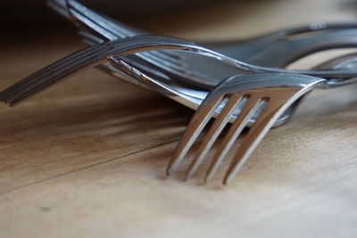 High angle view of eyeglasses on table