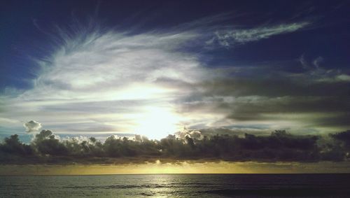 Scenic view of sea during sunset