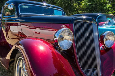 Close-up of vintage car