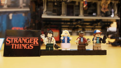 Toys on table at store