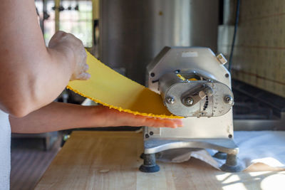 Man working in machine