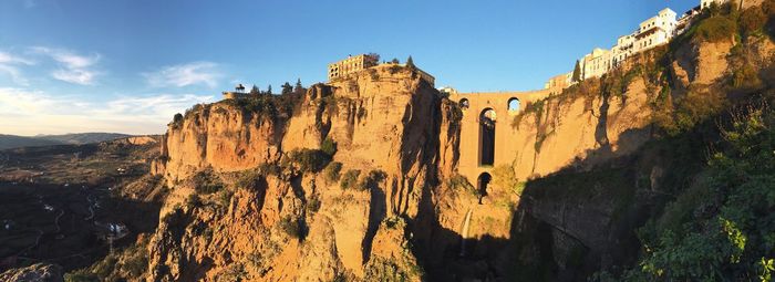 Panoramic view of cliff