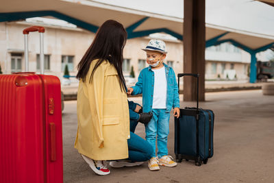 Two people at airport