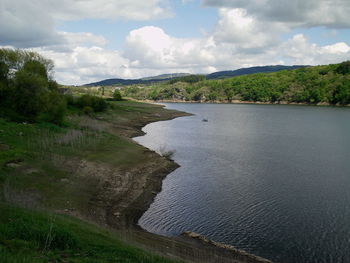 Scenic view of river against sky
