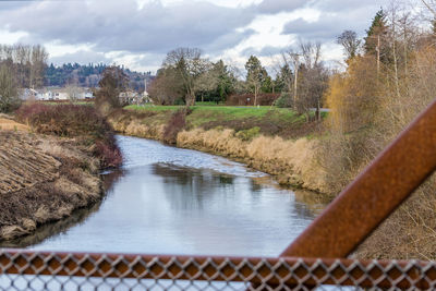 Scenic view of river against sky