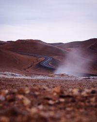 Scenic view of desert against sky