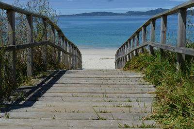 Empty footpath leading to sea