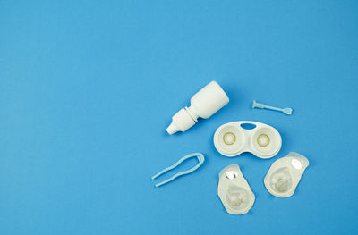 High angle view of ice cream on table