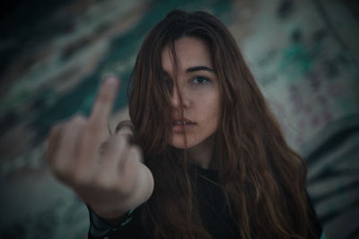 Close-up of young woman