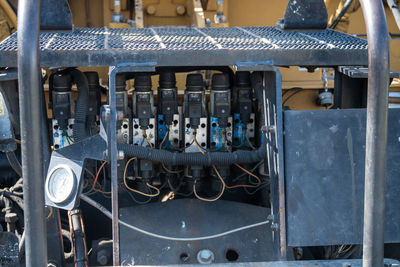Close-up of machinery in factory