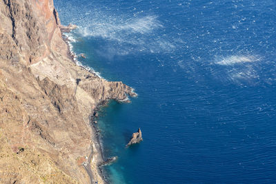 High angle view of beach