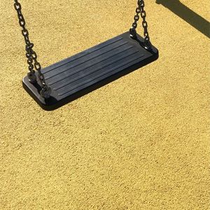 High angle view of swing in playground