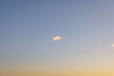 Low angle view of sky at sunset