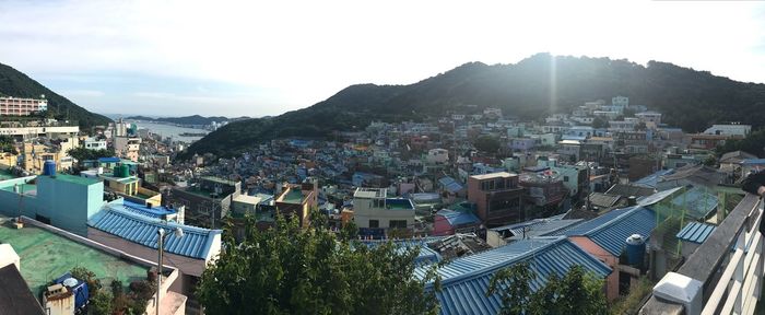 Aerial view of town