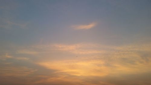 Low angle view of sky at sunset