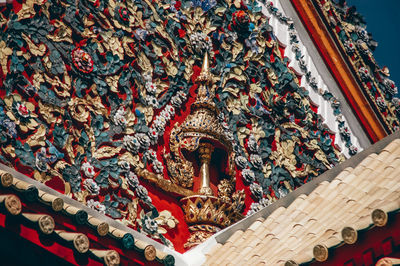 Low angle view of temple on building