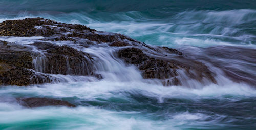 Scenic view of waterfall