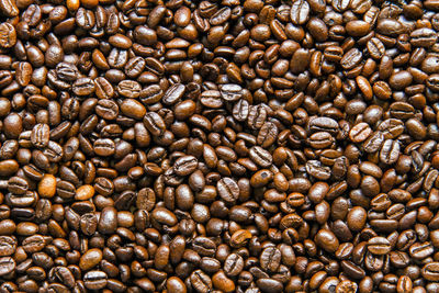 Full frame shot of coffee beans