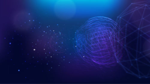 Close-up of light painting against blue background