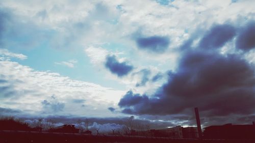 Cloudy sky over landscape