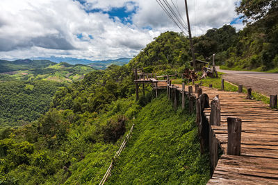 Scenic area on the top of ja bo. mae hong son . thailand