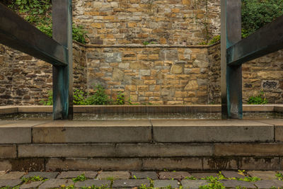 Stone wall of old building
