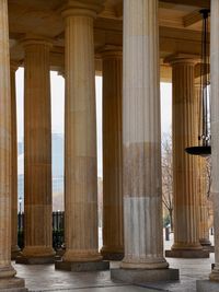 View of colonnade in building