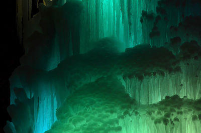 Close-up of icicles in sea