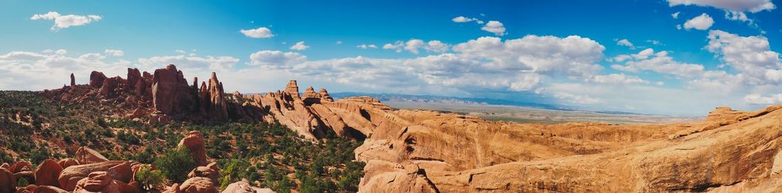 Panoramic view of landscape against sky