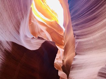 Low angle view of rock formation